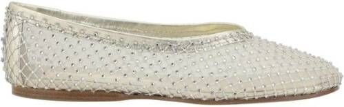 Forte Mesh Strass Ballerinas White Dames