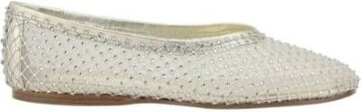 Forte Rhinestone Mesh Ballerinas Elegant Lichtgewicht Ontwerp White Dames