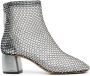 Forte Zwarte Mesh Hak Enkellaarzen Gray Dames - Thumbnail 1