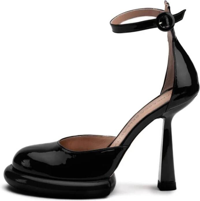 Francesca Bellavita Zwarte Lakleren Kelly Schoenen Black Dames