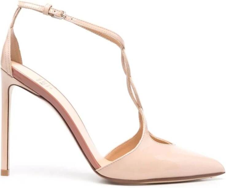 Francesco Russo Leren Dames Schoenen Pink Dames