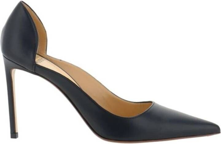 Francesco Russo Leren Stiletto Pumps met Puntneus Brown Dames