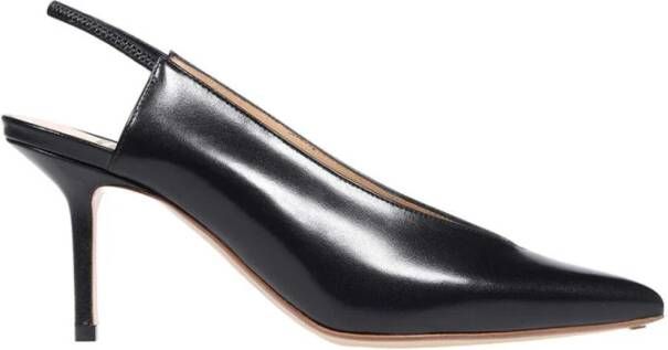 Francesco Russo Militaire Knoop Leren Slingback Pumps Black Dames