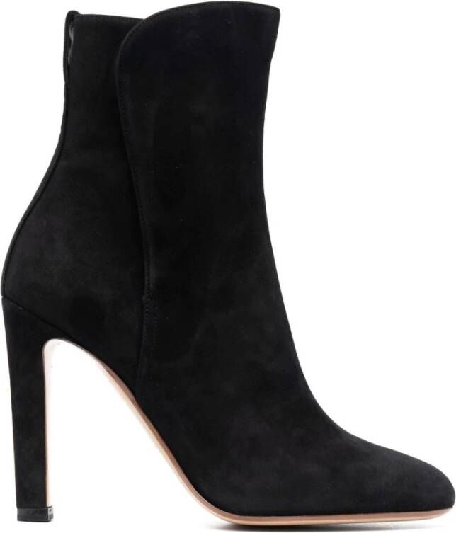 Francesco Russo Zwarte Half Boot met Stijl Black Dames