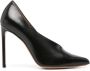 Francesco Russo Zwarte Leren Asymmetrische Pumps Black Dames - Thumbnail 1