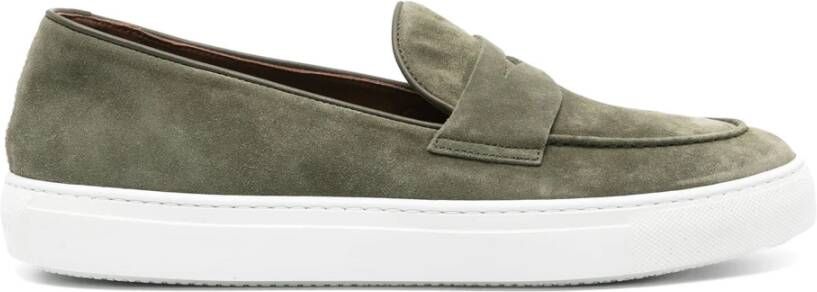 Fratelli Rossetti Suede Loafers met Leren Voering Green Heren