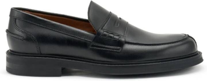 Frau Klassieke Penny Loafer Schoen Black Heren