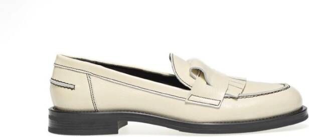 Frau Lak Schelp Loafer White Dames