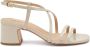 Frau Stijlvolle Patent Sandaal Beige Dames - Thumbnail 1