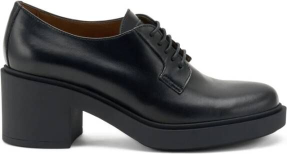 Frau Zwarte leren veterschoenen voor dames Black Dames