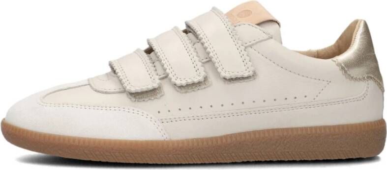 Fred de la Bretoniere Beige Leren Lage Sneakers Beige Dames