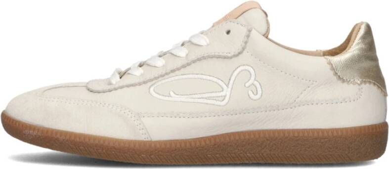 Fred de la Bretoniere Beige Pearl Sign Lage Sneakers Beige Dames