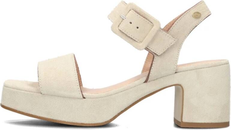 Fred de la Bretoniere Beige Suède Leren Sandalen Beige Dames