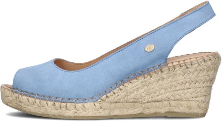 Fred de la Bretoniere Blauwe Espadrilles Clare Beau Blue Dames