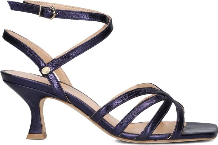 Fred de la Bretoniere Blauwe Leren Sandalen Iza Cary Blue Dames