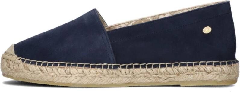 Fred de la Bretoniere Blauwe Suède Espadrilles Mili Ana Blue Dames