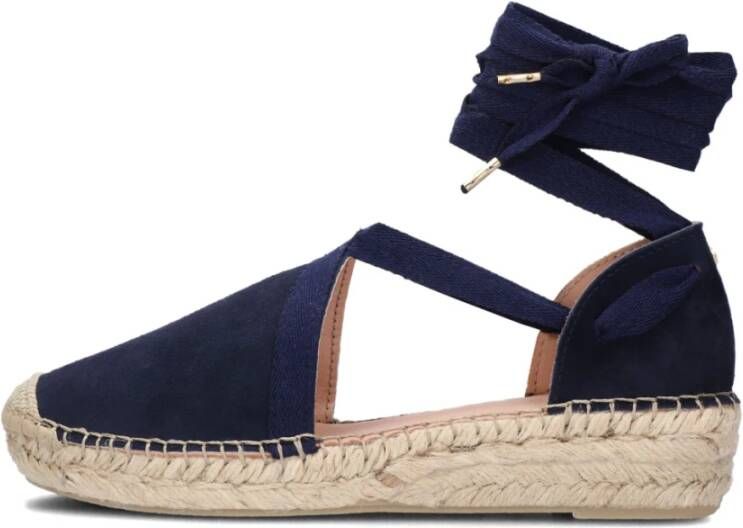 Fred de la Bretoniere Blauwe Suède Espadrilles Romi Luz Blue Dames