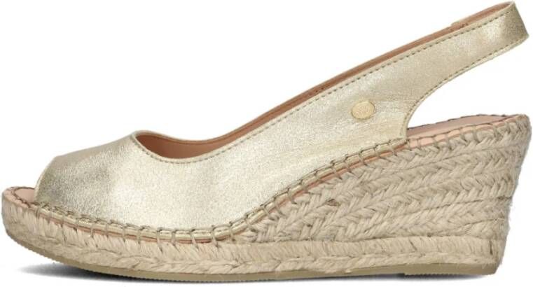 Fred de la Bretoniere Gouden Espadrilles Clare Beau Schoenen Yellow Dames