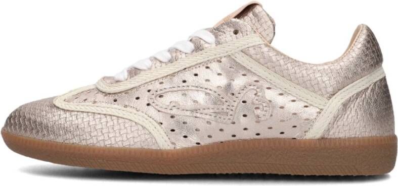 Fred de la Bretoniere Gouden parel lage sneakers Pink Dames