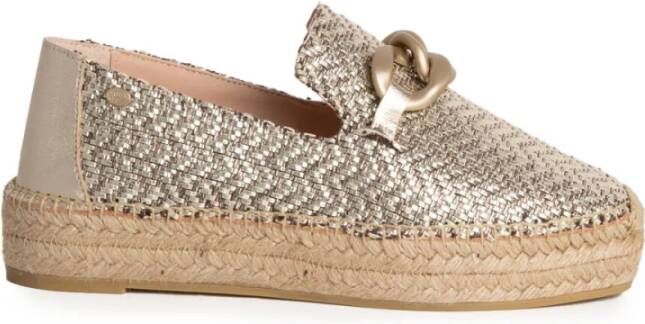 Fred de la Bretoniere June-Li Geweven Espadrilles Beige Dames