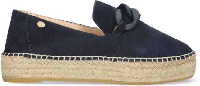 Fred de la Bretoniere June LI Suède Espadrilles Blue Dames