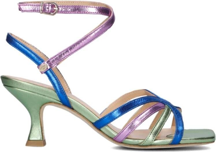 Fred de la Bretoniere Kleurrijke metallic sandalen Multicolor Dames