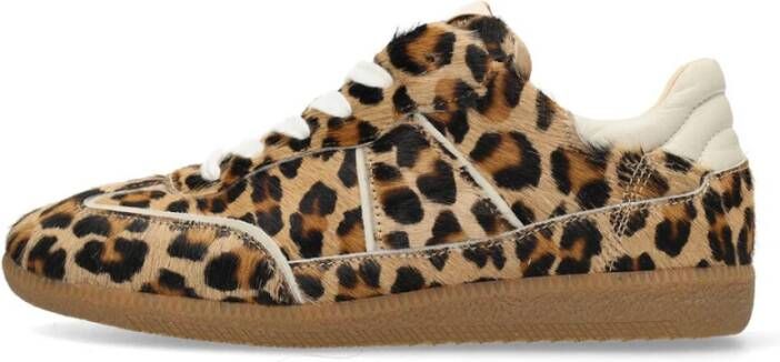 Fred de la Bretoniere Leopard Pony Sneakers Brown Dames