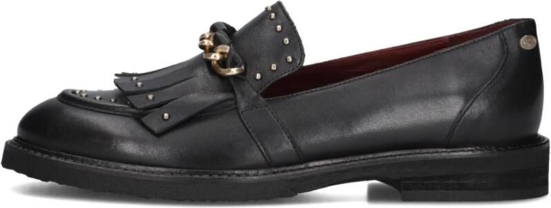 Fred de la Bretoniere Paris Leya Loafers Zwart Leer Black Dames