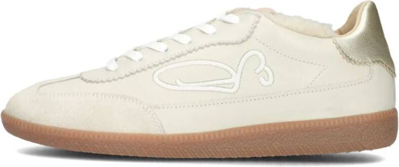 FRED DE LA BRETONIERE Lage Sneakers Dames Pearl Sign Maat: 36 Materiaal: Leer Kleur: Wit