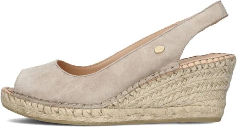 Fred de la Bretoniere Taupe Espadrilles Clare Beau Schoenen Beige Dames