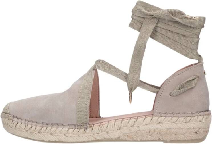 Fred de la Bretoniere Taupe Espadrilles met Jute Zool Beige Dames