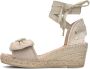 Fred de la Bretoniere Taupe Suede Bow Espadrilles Beige Dames - Thumbnail 3