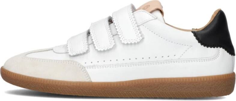 Fred de la Bretoniere Witte Leren Lage Sneakers White Dames