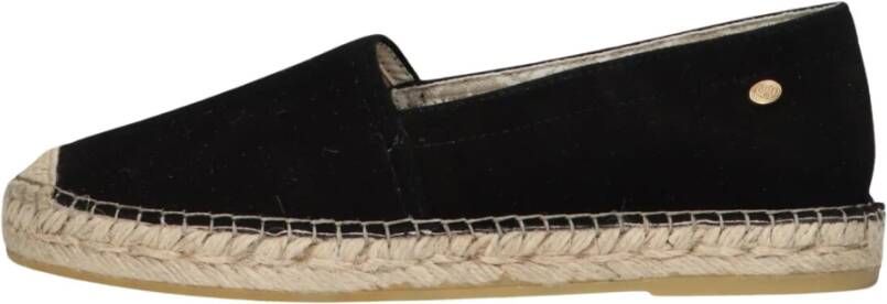 Fred de la Bretoniere Zwarte Espadrilles met Jute Zool Black Dames