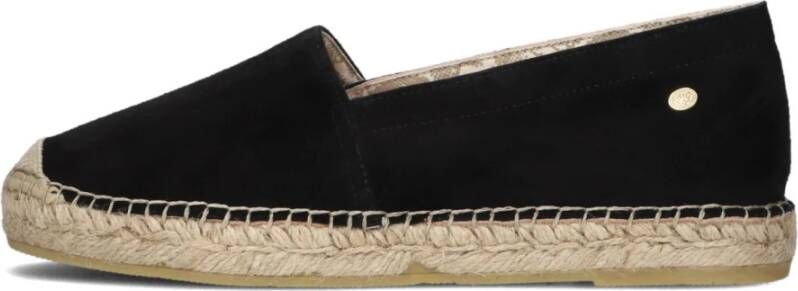 Fred de la Bretoniere Zwarte Suède Espadrilles Mili Ana Black Dames