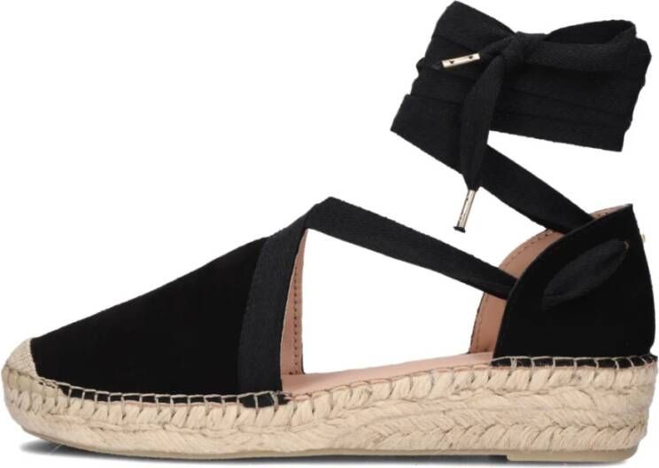 Fred de la Bretoniere Zwarte Suède Espadrilles Romi Luz Black Dames