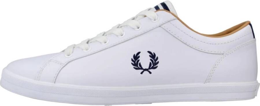 Fred Perry Heren Leren Baseline Sneakers B4330 White Unisex