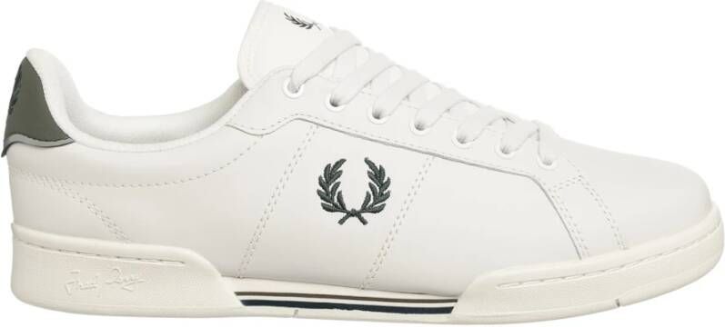 Fred Perry Eenvoudige Vetersneakers White Heren