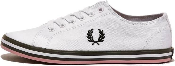 Fred Perry Klassieke Twill Plimsoll met Laurel Borduursel White Dames