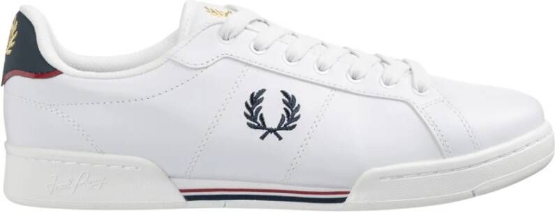 Fred Perry Leren Sneakers voor Moderne Man White Heren