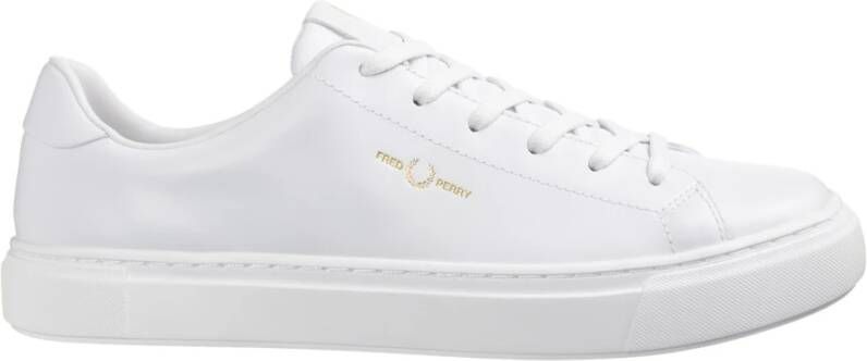 Fred Perry Leren Vetersluiting Sneakers Wit Heren