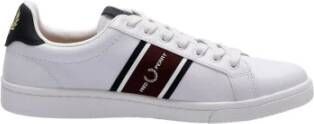 Fred Perry Sneaker met veters en B4292 Wit Logo voor heren Wit Heren