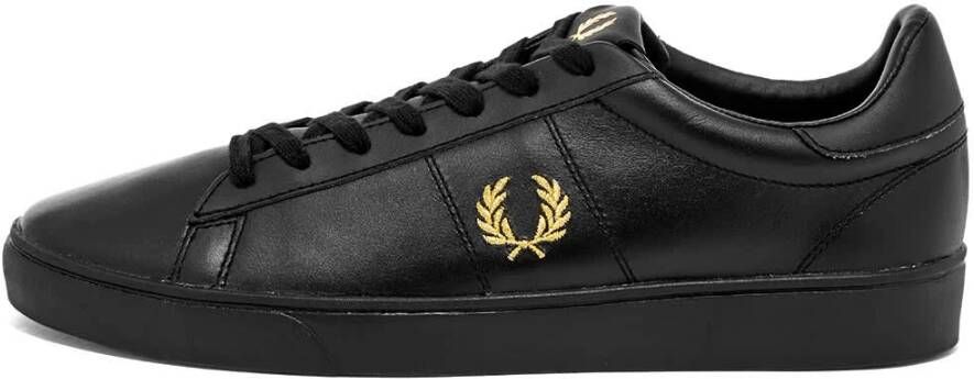 Fred Perry Spencer Leren Tennisschoenen Black Heren