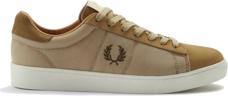 Fred Perry Tennis Schoenen van Mesh Nubuck Brown Heren