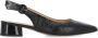 Fru.it Zwarte Leren Slingback met Pijl Teen Black Dames - Thumbnail 1