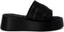 Furla Zwarte leren slippers met rubberen zool Black Dames - Thumbnail 2