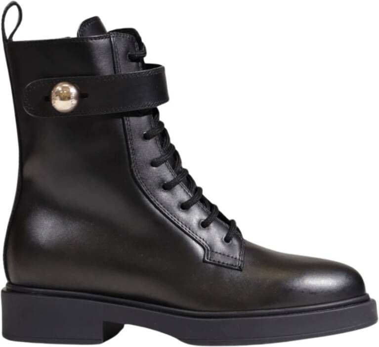 Furla Army Boot Herfst Winter Collectie Leer Black Dames