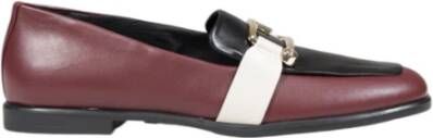 Furla Bordeaux Leren Puntige Neus Schoenen Red Dames