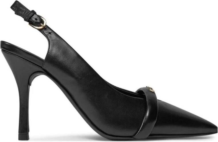 Furla Leren pump met 9 94 cm hak Black Dames