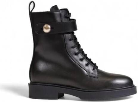 Furla Army Boot Herfst Winter Collectie Leer Black Dames